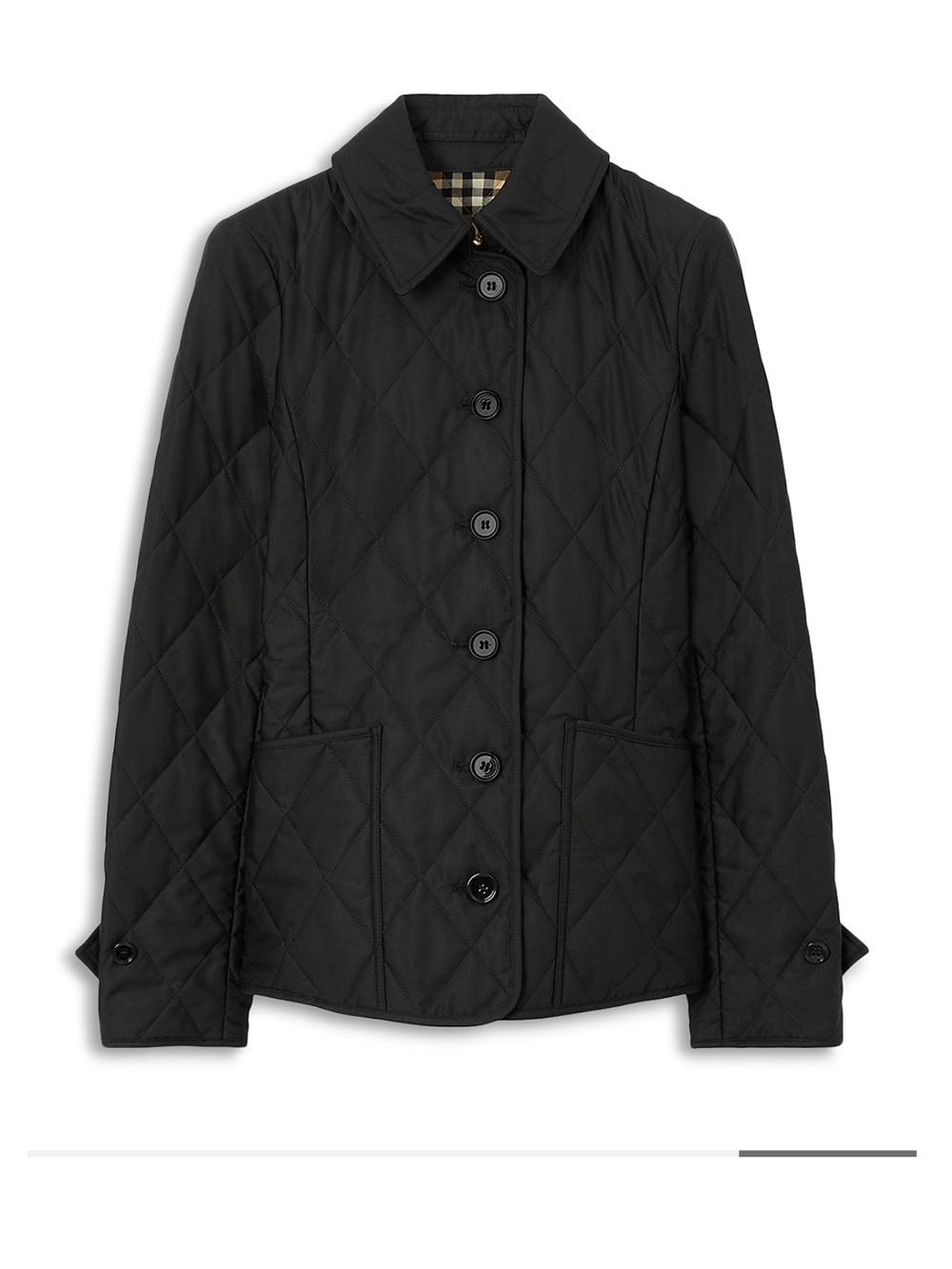 Burberry Black Quilted Button-Front Jacket